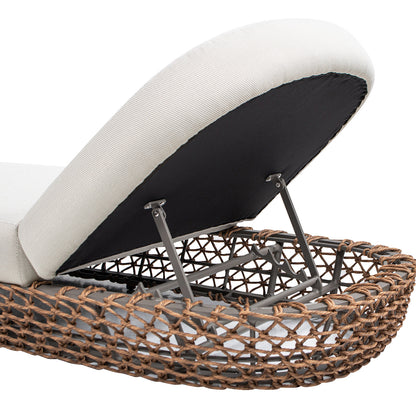 Willow 80.5" Sunbrella Upholstered Woven Patio Lounger