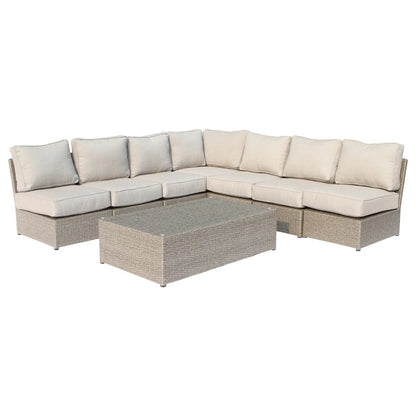 Fully Assembled 6-Seat All-Weather Wicker Patio Set with Cushions