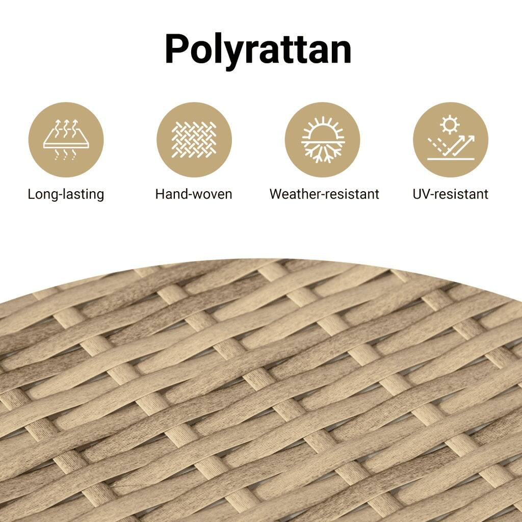 Robot Mower Garage Storage Shelter Garden Outdoor Lawn Poly Rattan - 33.9" X 35.4" X 20.5"/22.4"