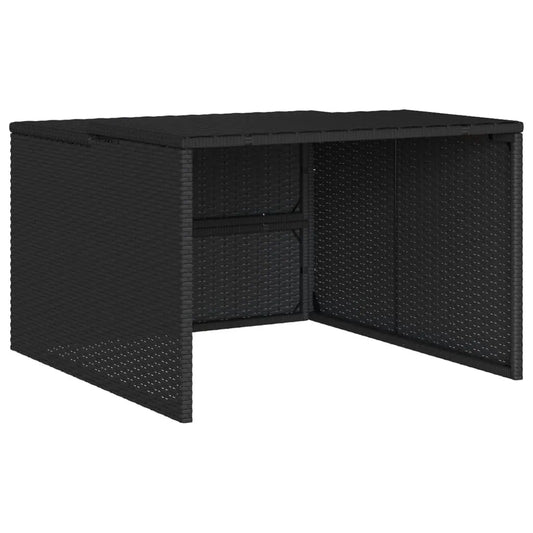 Robot Mower Garage Storage Shelter Garden Outdoor Lawn Poly Rattan - 33.9" X 35.4" X 20.5"/22.4"