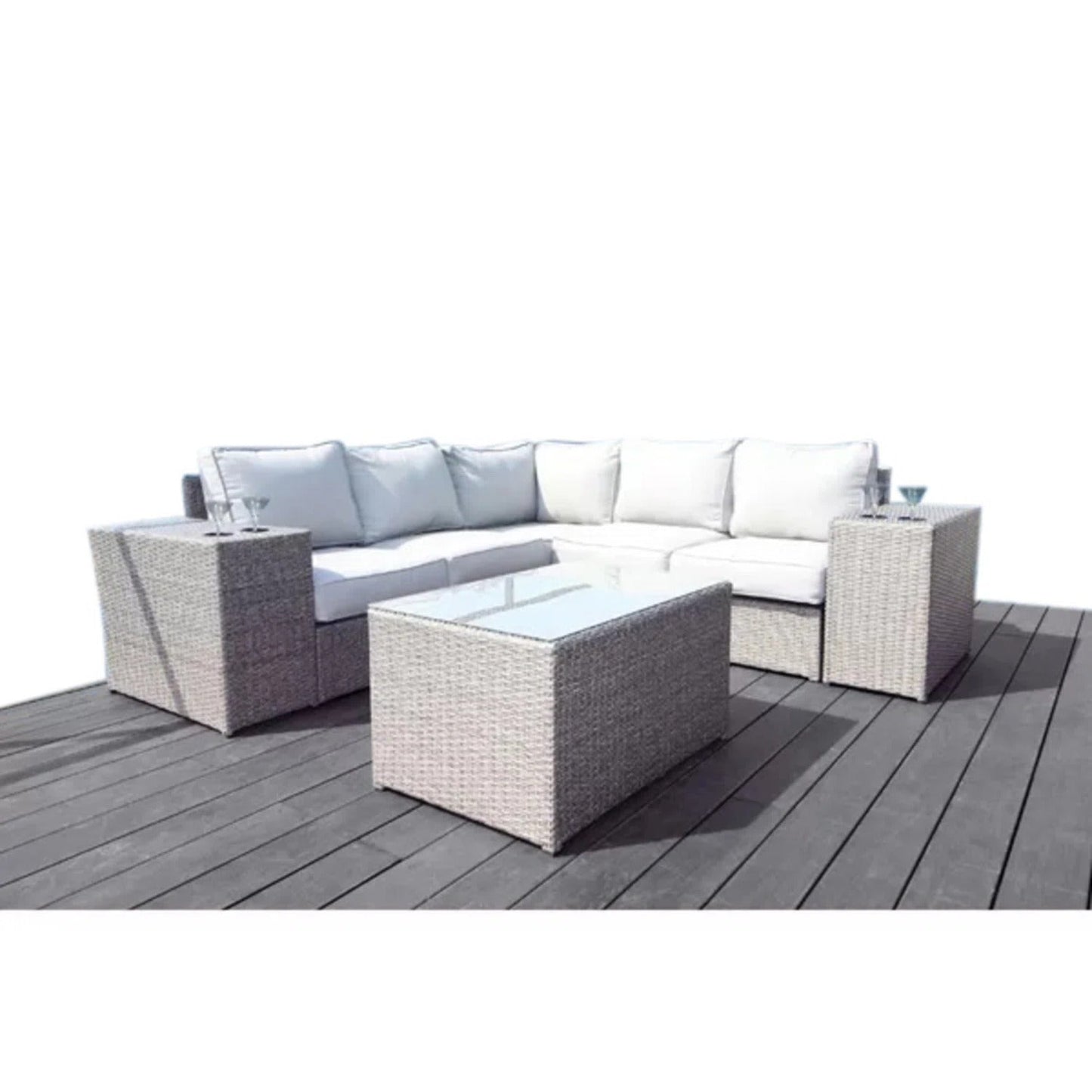 Pre-Assembled 4-Piece Rattan Wicker Outdoor Seating Group