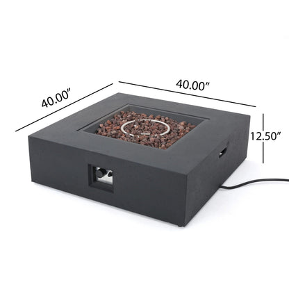 Outdoor 50000 BTU Propane Fire Pit - Dark