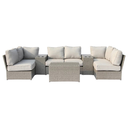Outdoor Wicker Seating Group for 4 – Pre-Assembled with Cushions