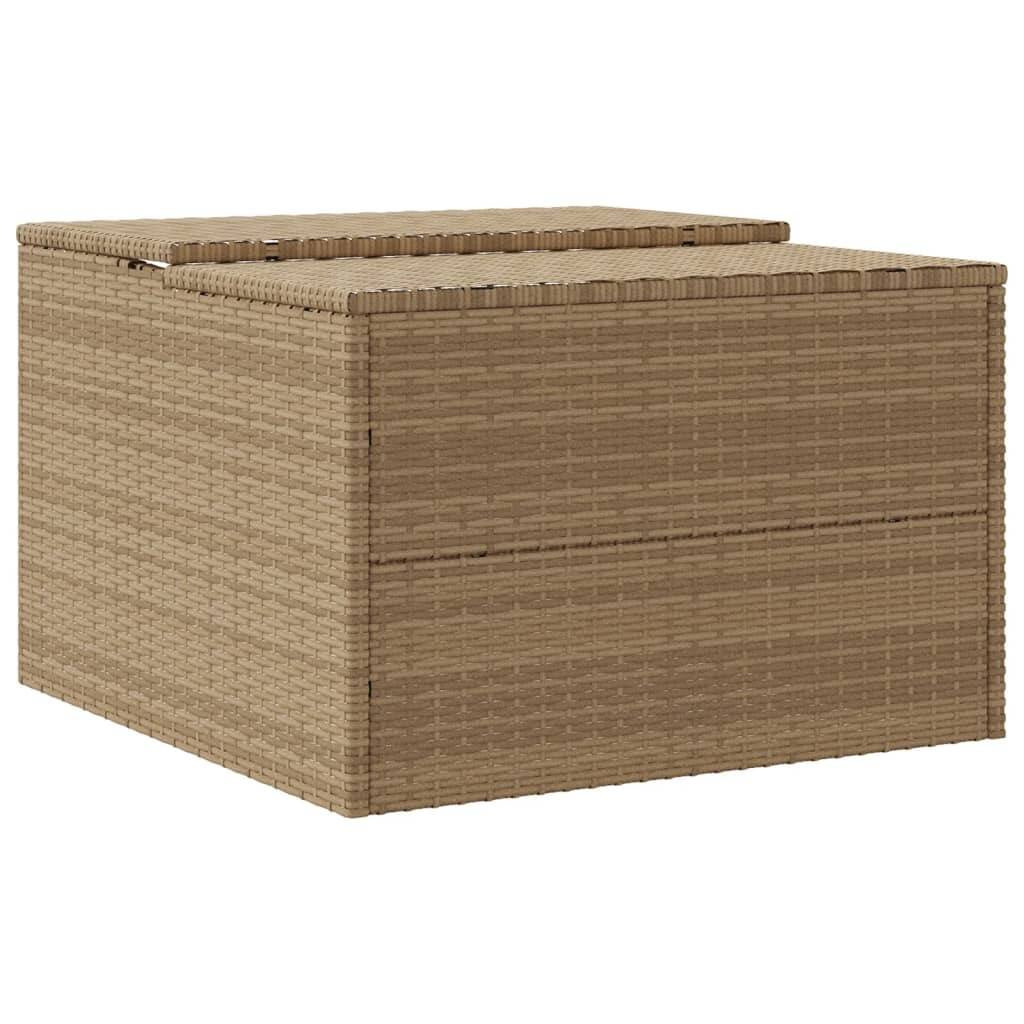 Robot Mower Garage Storage Shelter Garden Outdoor Lawn Poly Rattan - 33.9" X 35.4" X 20.5"/22.4"