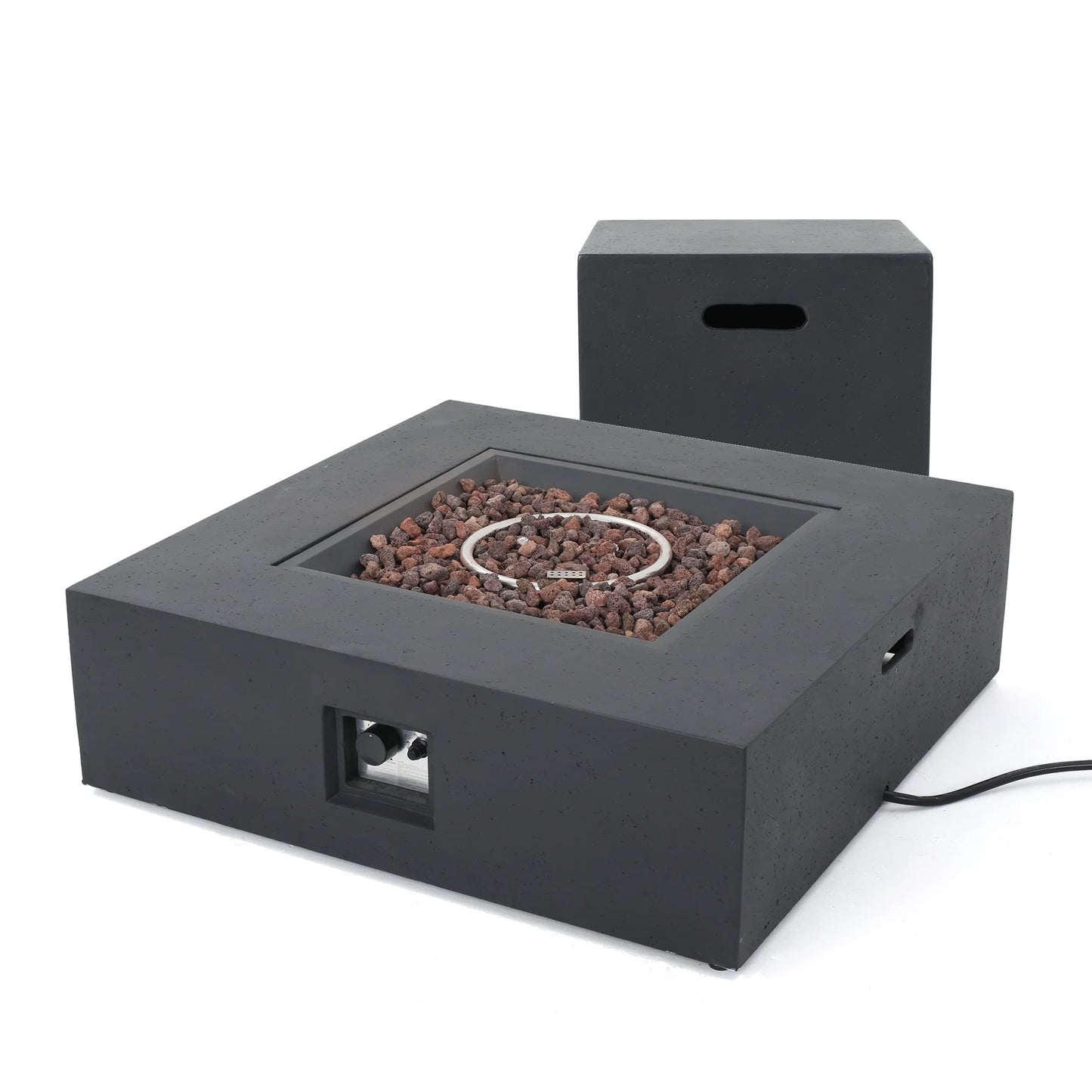 Outdoor 50000 BTU Propane Fire Pit - Dark