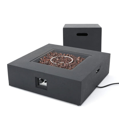 Outdoor 50000 BTU Propane Fire Pit - Dark