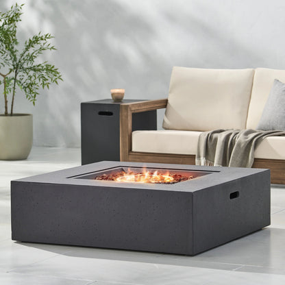 Outdoor 50000 BTU Propane Fire Pit - Dark