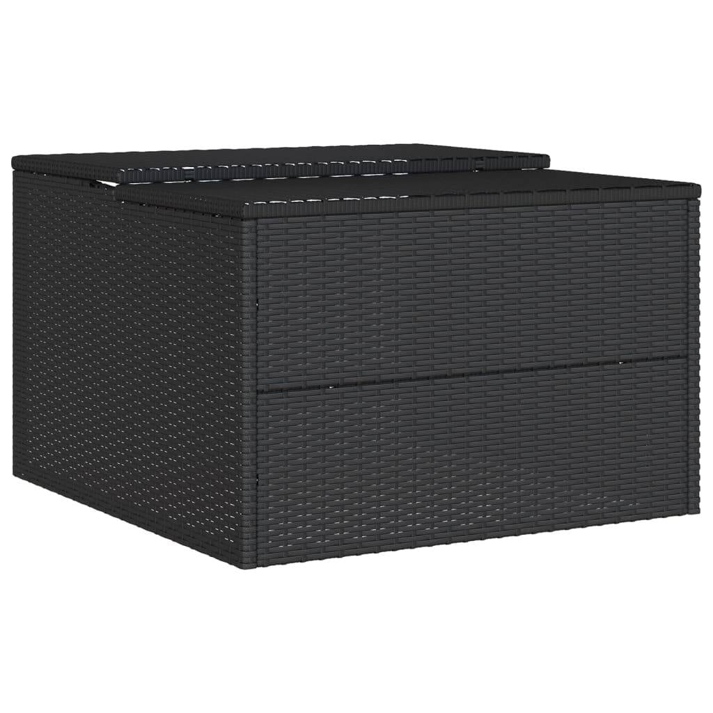Robot Mower Garage Storage Shelter Garden Outdoor Lawn Poly Rattan - 33.9" X 35.4" X 20.5"/22.4"