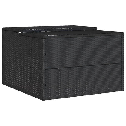 Robot Mower Garage Storage Shelter Garden Outdoor Lawn Poly Rattan - 33.9" X 35.4" X 20.5"/22.4"