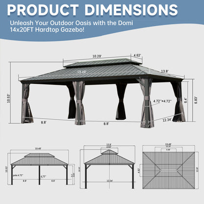 14' X 20' Hardtop Gazebo