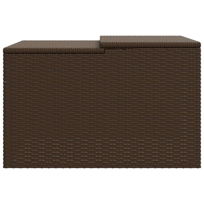 Robot Mower Garage Storage Shelter Garden Outdoor Lawn Poly Rattan - 33.9" X 35.4" X 20.5"/22.4"